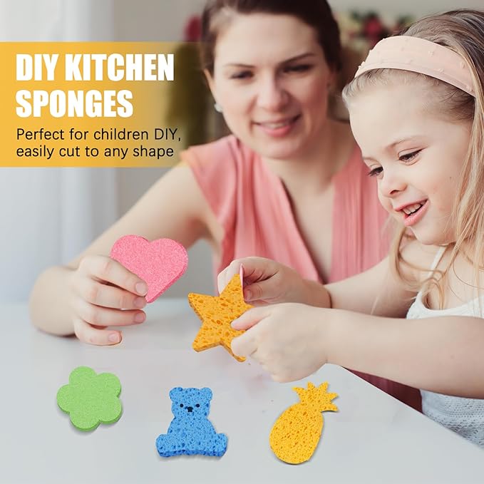 Kitchen Sponges, 12-Count Cellulose Sponges, Durable Dish Sponge - Image 5