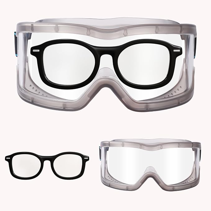 Chemistry Lab Safety Goggles, that Fit Over Glasses, Scientific, Construction - Image 3