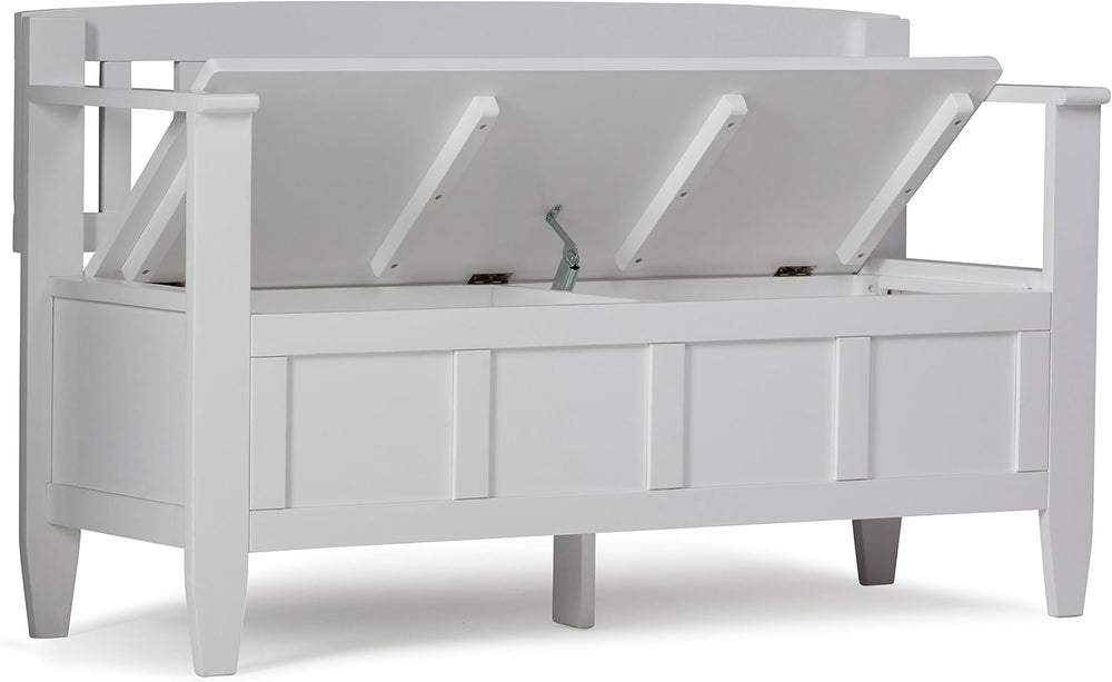 SIMPLIHOME Colton 42" Wide Solid Mango Wood Bench in Natural