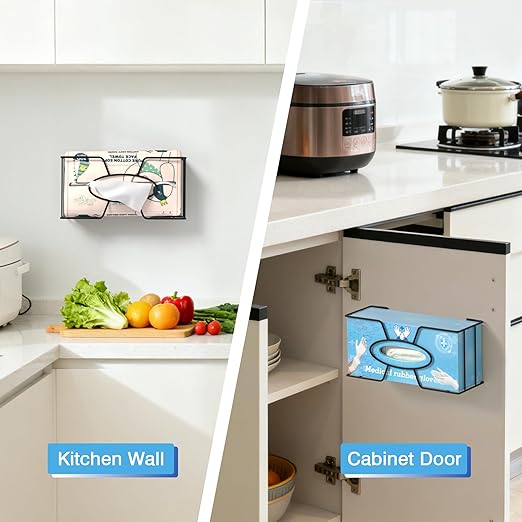 Glove Box Holder for Wall Mount, Disposable Glove Dispenser, Metal Box - Image 5