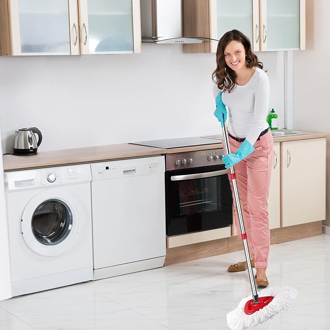 Spin Mop Replacement Handle, 4-Section 30-to-58 inch Mop Replacement Stick - Image 7