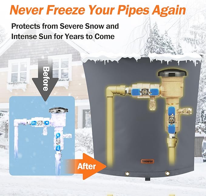 TOHONFOO Backflow Preventer Pipe Insulation Cover - Image 3