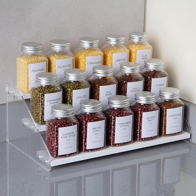nianfeng Tiered Spice Rack, 3-Tier Spice Pantry Kitchen Cabinet Organizer - Image 2