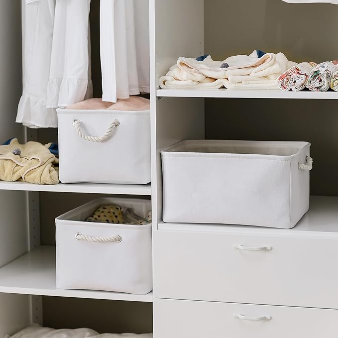 TheWarmHome Fabric Storage Bin, Large 1 Pack 15.7L*11.8W*8.3H Storage Basket - Image 3