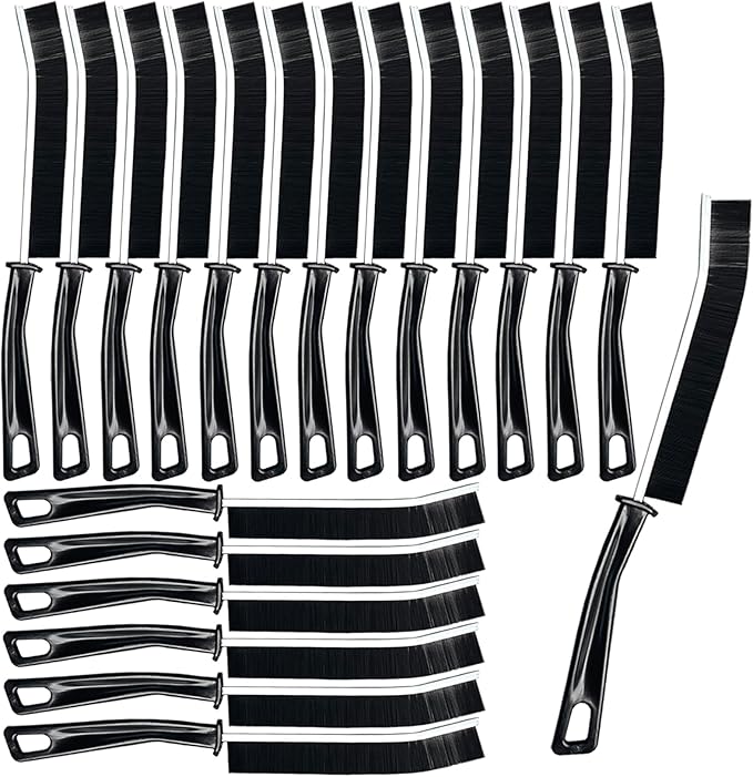 20 Pcs Crevice Cleaning Brush, Bathroom Gap Brush, Grout Cleaner Brush Hard by AcceLeah