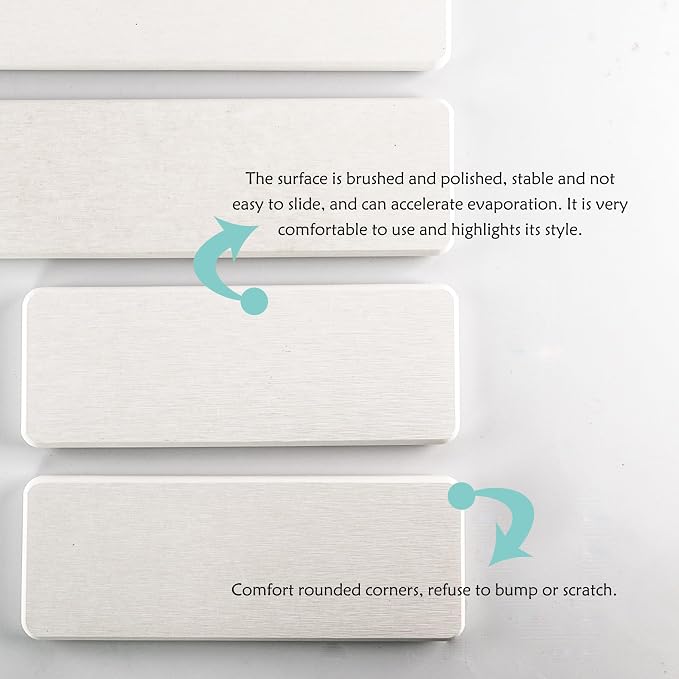 2 Pcs Water Absorbing Stone Trays, Kitchen/Bathroom Sink Soap Dish, Diatomite - Image 7