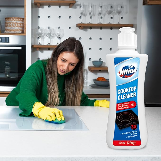 Glass Cooktop Cleaner Kit & Polish - 10 oz Stove Top Cleaner - Image 7