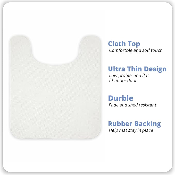 Toilet Rugs U Shaped Bathroom Rug, Machine Washable Non Slip Quick Dry Super - Image 2
