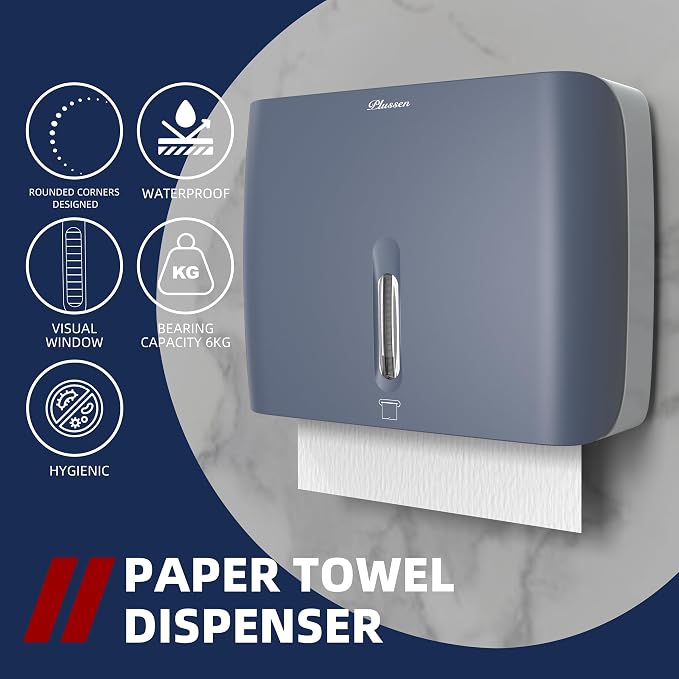 Hand Towel Dispenser for Bathroom Pack of 3 Compact Size Suitable Paper Towels - Image 3