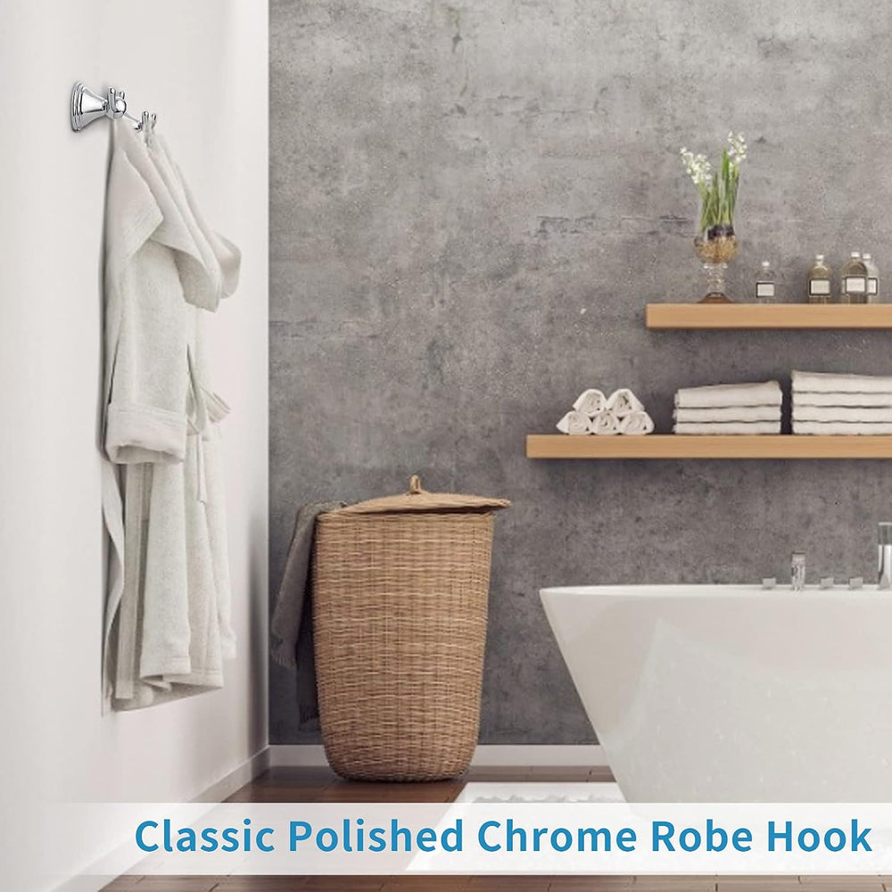 FILTA Bathroom Towel Hooks, Polished Chrome Robe & Towel Hooks for Wall M...