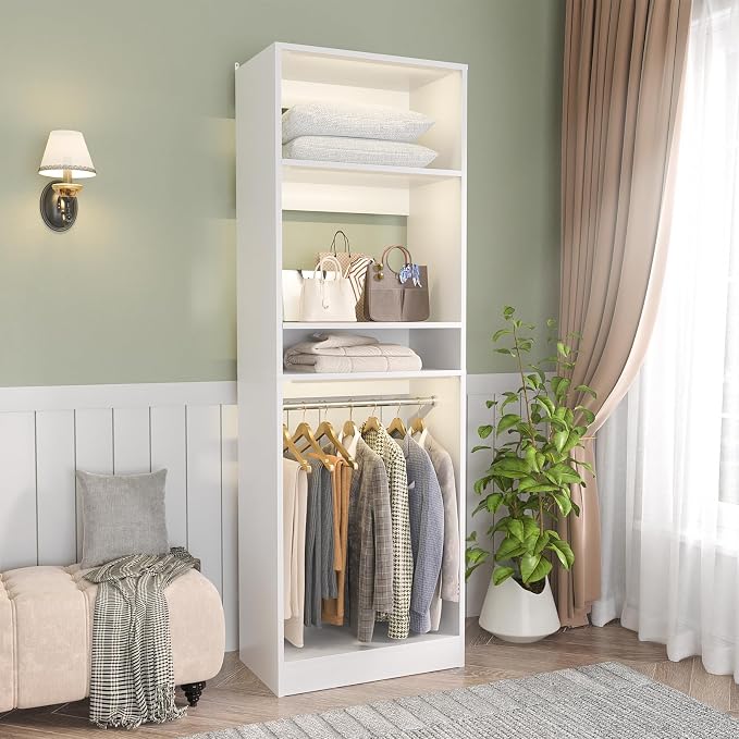 Unikito Freestanding Closet System, 25” Closet Organizer Wardrobe - Image 3