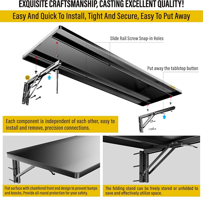 2pack-1.2x3ft Adjustable Rail Type Folding Storage Rack Shelf, Suitable - Image 5