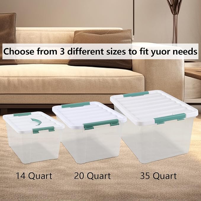 Xyskin 35 Quart Clear Large Storage Box, Plastic Storage Bins - Image 7