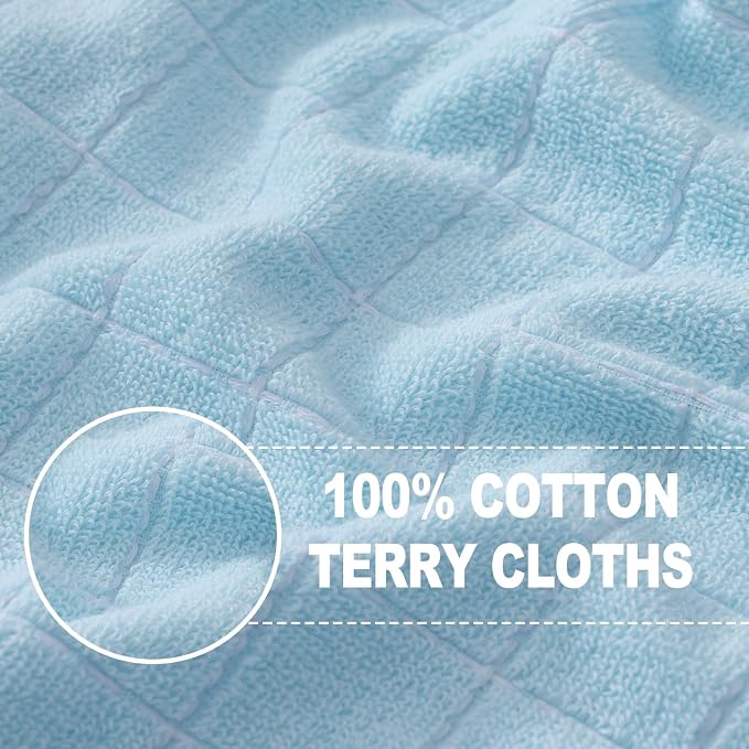 Homaxy 100% Cotton Terry Kitchen Towels, Checkered Designed, Soft and Super - Image 2