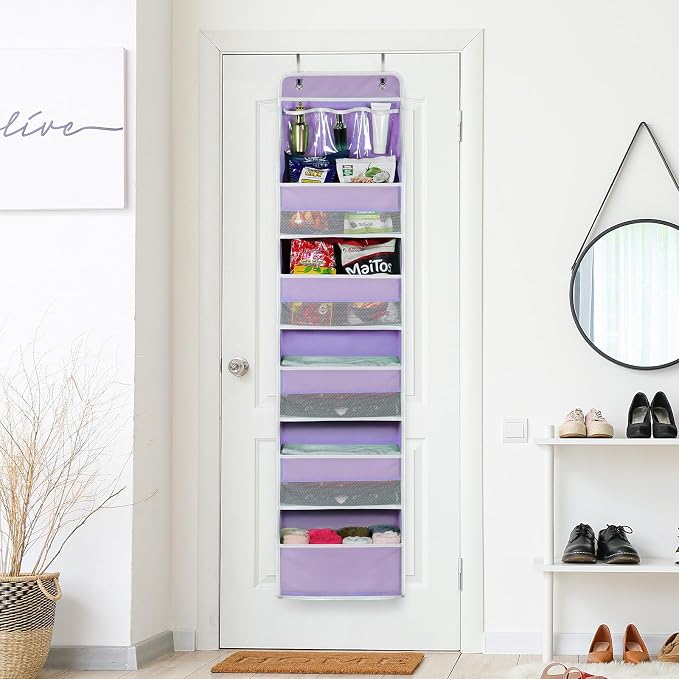 Univivi 6-Shelf Over Door Hanging Organizer Fabric Baby Door Storage - Image 6