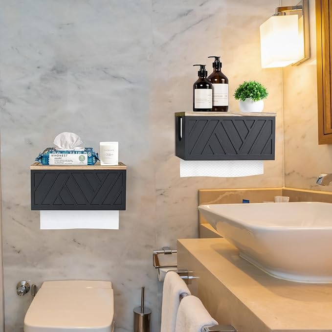 Set of 2 Paper Towel Dispenser Wall Mount, Paper Towel Holder Wall Mounted - Image 5