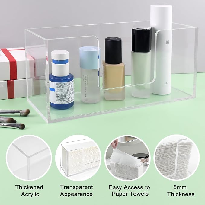 2Pack Acrylic Paper Towel Dispenser, Napkin Holder - Image 7