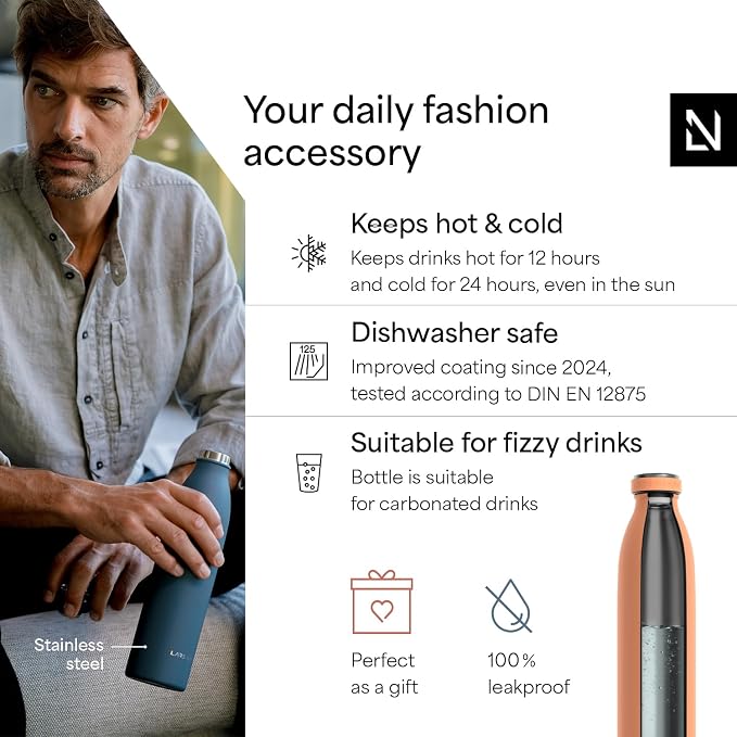 LARS NYSØM Stainless Steel Insulated Water Bottle 12oz 17oz 25oz 34oz 51oz | - Image 2