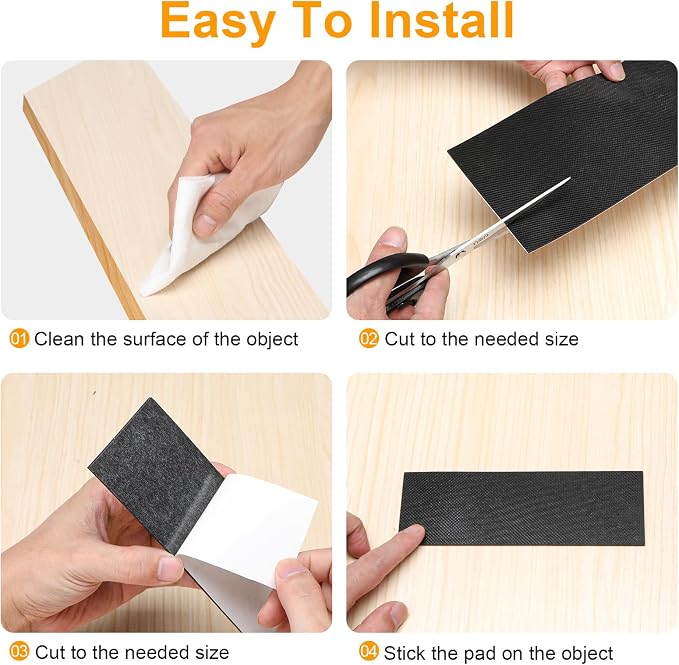 CHUNZEXI Non Slip Furniture Pads 6 PCS 6" x 2", Self Adhesive Rubber Grippers - Image 4