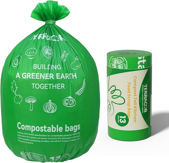 13 Gallon Compostable Trash Bags, 40 Bags Compost Bags - Image 4