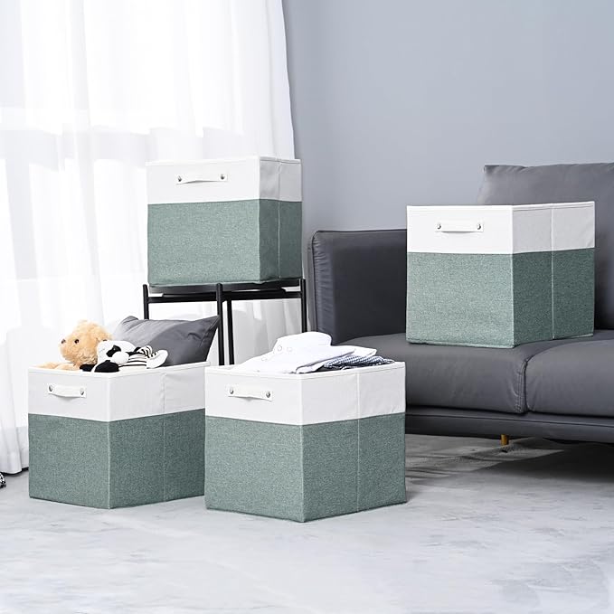 13 x 13 Inch Fine Linen Storage Bins - Image 6