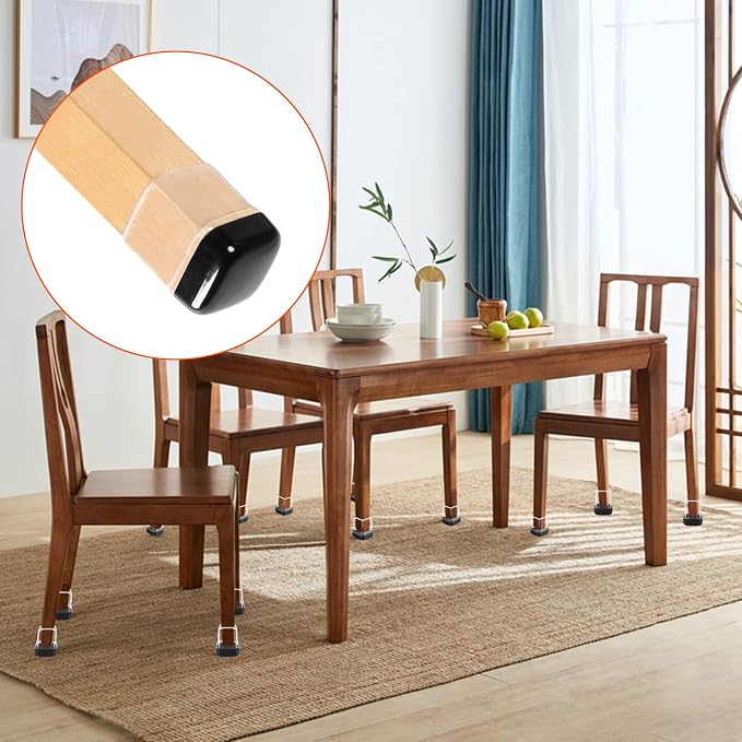Ezprotekt 24 Pcs Clear Chair Leg Sliders - Image 6