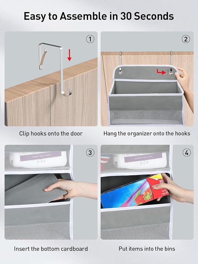 Yecaye 2 Pc Over The Door Organizer - Image 5