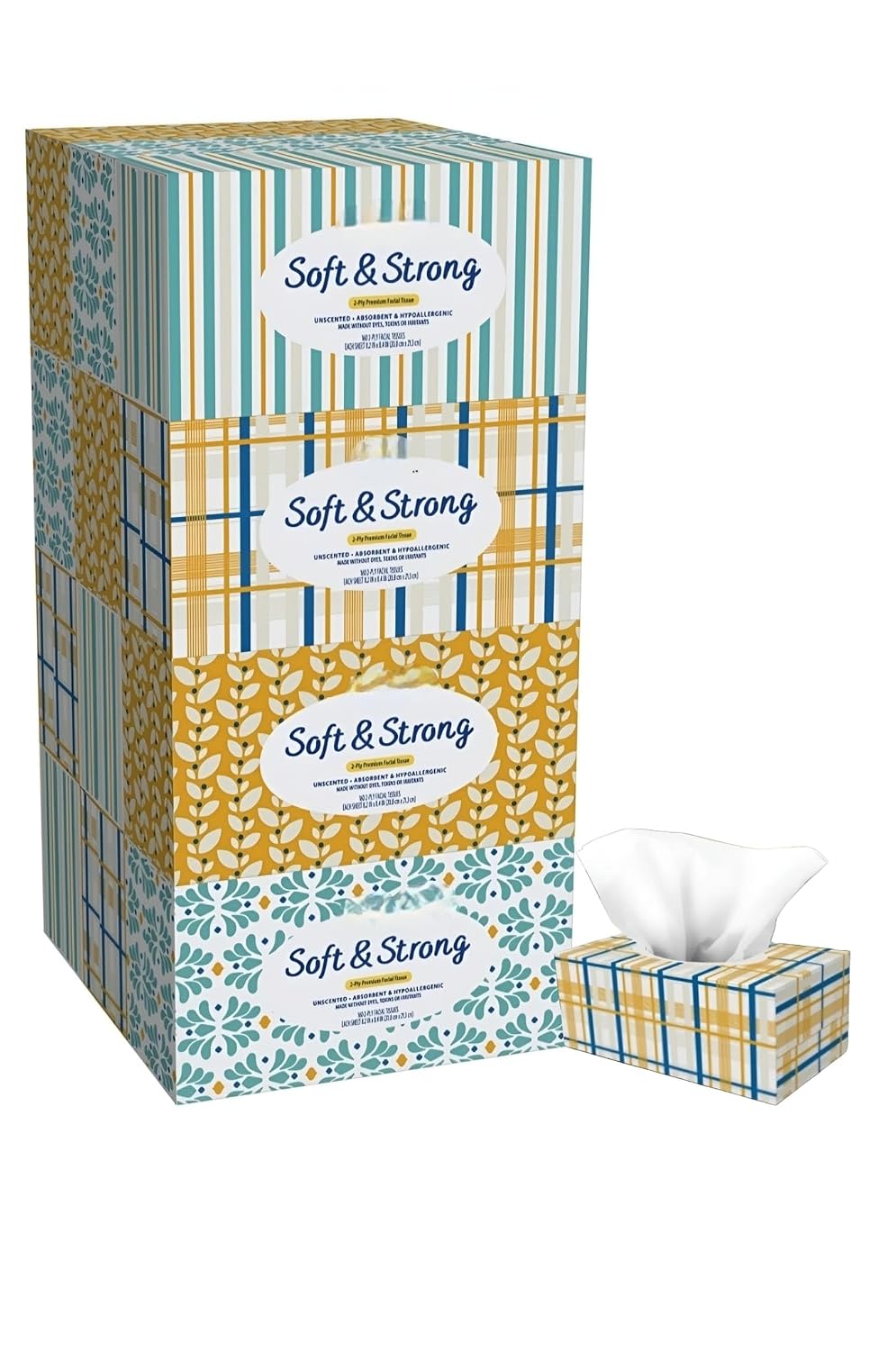 Mark's Soft & Strong 2-Ply Premium Facial Tissues 12 Flat Boxes, 160 ...