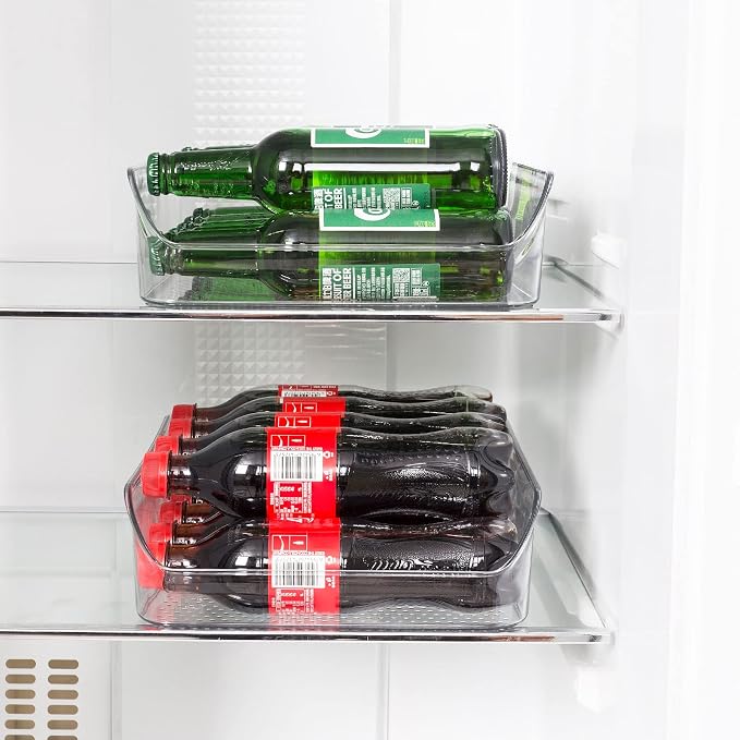 Ettori 2 Pack Water Bottle Organizer Refrigerator Organizer Bins and Clear - Image 6