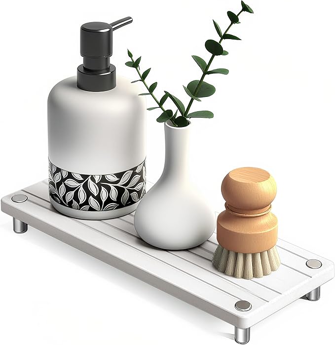 Quick Dry Sink Caddy Kitchen Sink Organizer, Water Absorbing Stone Tray by Unknown