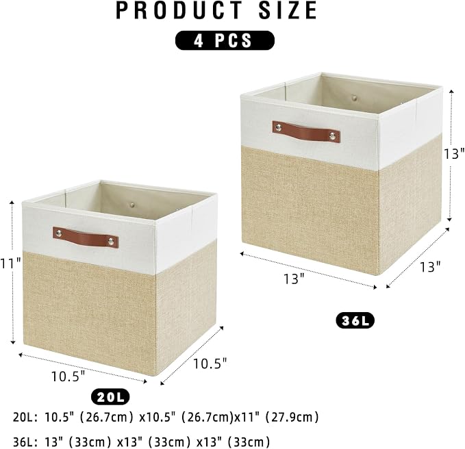 Collapsible Fabric Storage Cube Bins