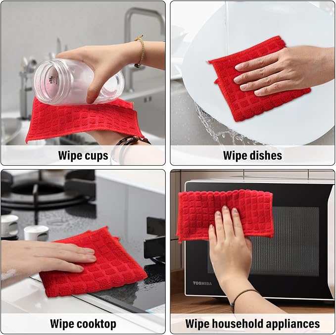 Dish Rags for Washing Dishes 8 Pack Multipurpose Wire Miracle Cleaning Coths - Image 6