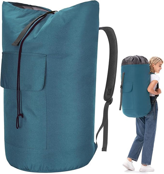 Laundry Bag for College, Backpack Laundry Bag for College Turquoise, 115L Extra by Azhido