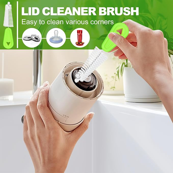 Bottle Brush Cleaner Set of 3, Long Handle Water Bottle & Straw Cleaner Brushes - Image 6