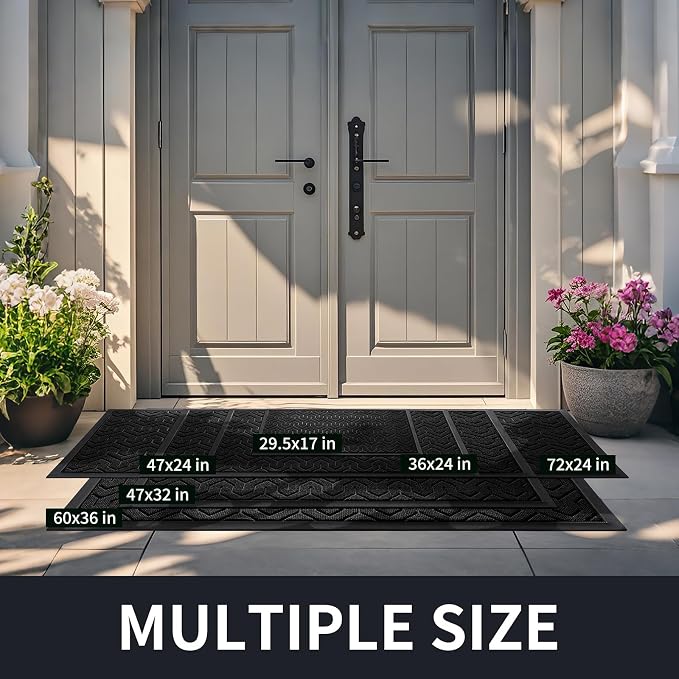 Yimobra Front Door Mat Outside Entrance 29.5x17, Waterproof Heavy Duty Outdoor - Image 2