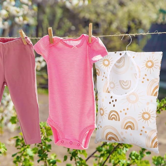 Woanger 2 Pcs Clothes Pin Bag Clothespin Holder 15 x 11 in to Hang on Line - Image 6