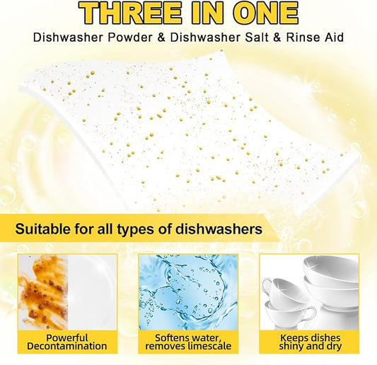 Eco Dishwasher Detergent Sheets Up To 160 Loads, Citrus Lemon Scent Plastic - Image 2