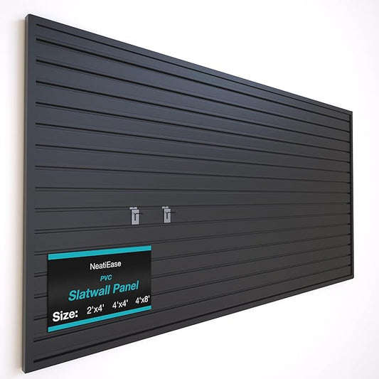 NeatiEase Slatwall Panel Wall Storage Systems, 4 x 8ft Slat Wall Paneling by NeatiEase