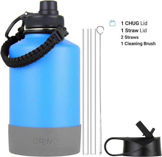 Drinco Stainless Steel Water Bottle Spout Lid Vacuum Insulated Double Wall - Image 2