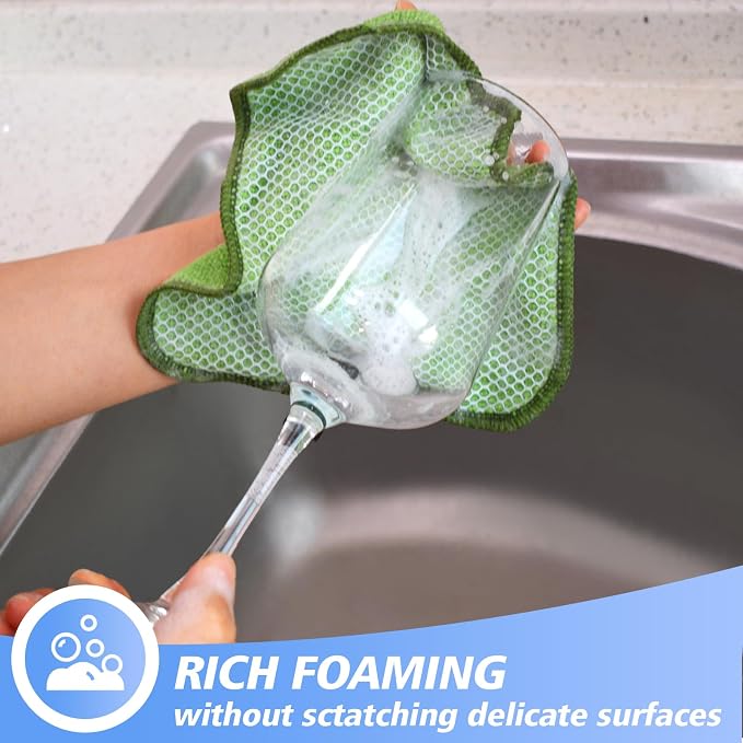 KinHwa Kitchen Washcloths for Dishes Absorbent Microfiber Dish Cloths Quick Dry - Image 3