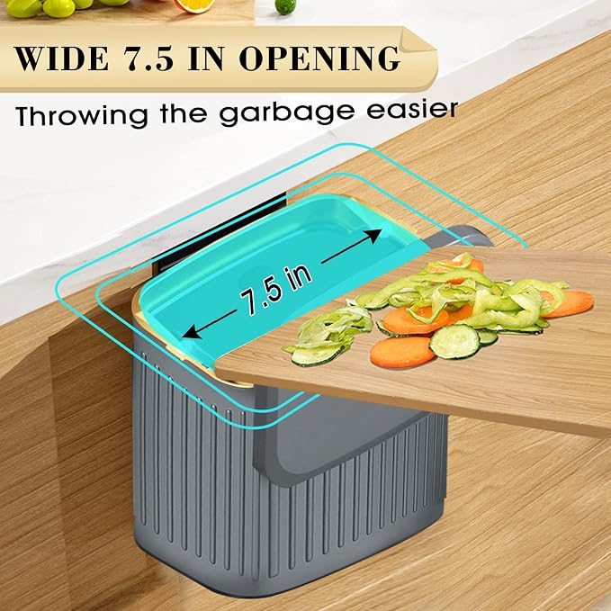 GloDeals Compost Bin, Detachable and Countertop Bin, 4 Liter / 1.06 Gallon - Image 4