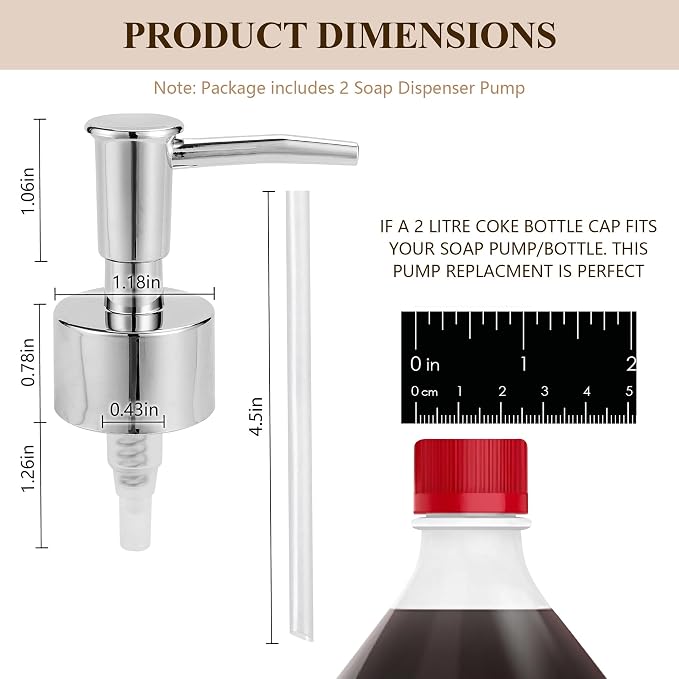 Soap Dispenser Pump Replacement, Soap Pump Dispenser Head - Image 2