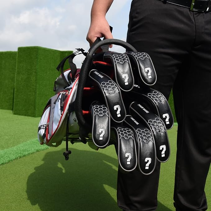 mytag 8PCS Golf Hybrid Iron Covers Set, Knit Hybrid Head Covers, Fits Cobra T - Image 2