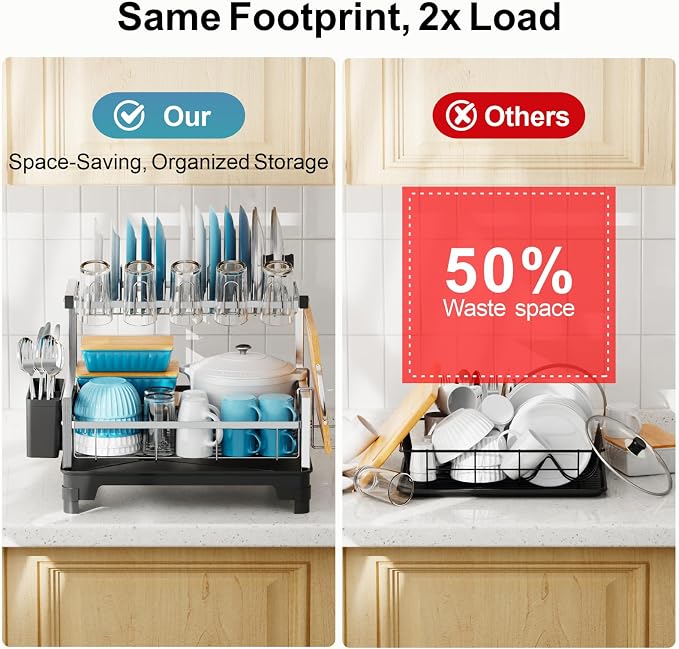GSlife Dish Drying Rack for Kitchen Counter - Image 5