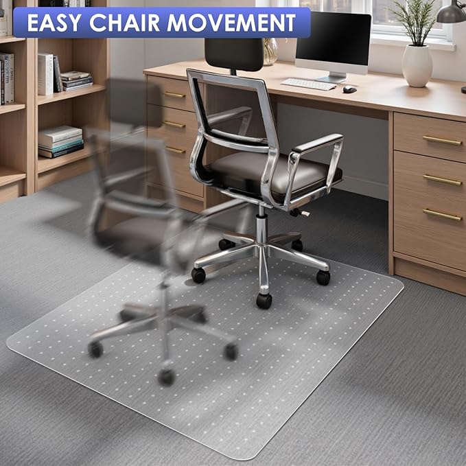 Kuyal Office Chair Mat for Carpet, 2 Pack 36x 48 Clear Heavy Duty Computer - Image 6