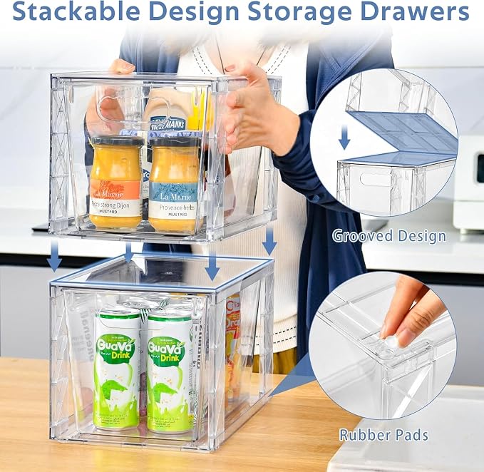 Plastic Drawers Storage, Acrylic Storage Bins - Image 6