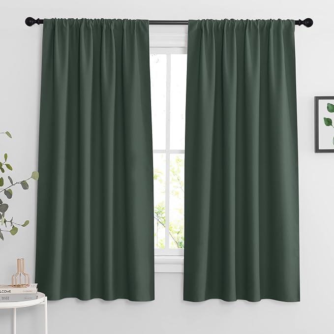RYB HOME Living Room Curtains 63 inch Length 2 Panels Set, Thermal Insulated by RYBHOME