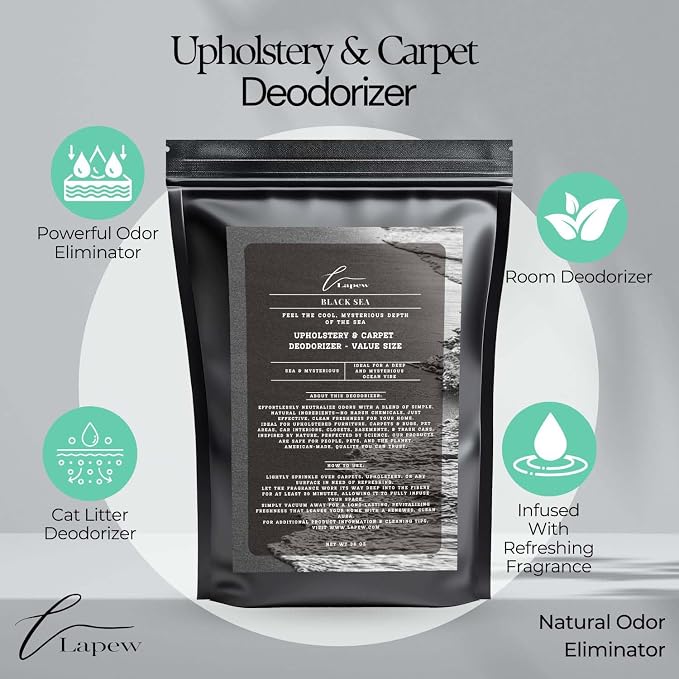 Black Sea Carpet Freshener Powder Refill 36 oz | Powerful Odor Eliminator - Image 3