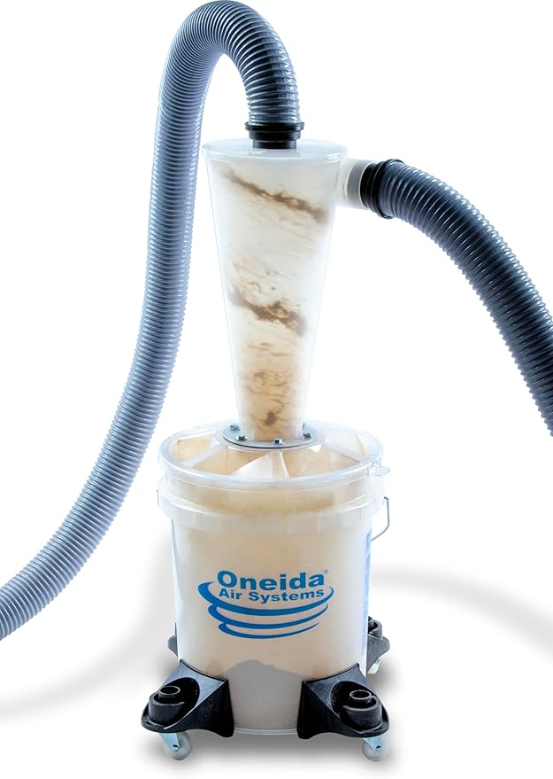 Oneida Air Systems Dust Collector & Cyclone Separator Kit w/ Clear Bucket - Image 5