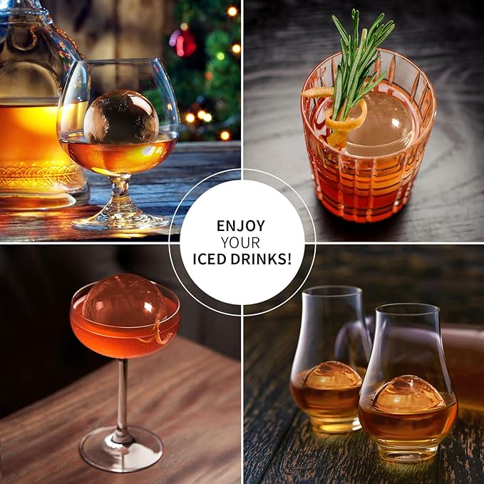 Clear Ice Ball Maker for Whiskey: FDDBI Circle Ice Cube Tray Make 2Inch Ice - Image 6